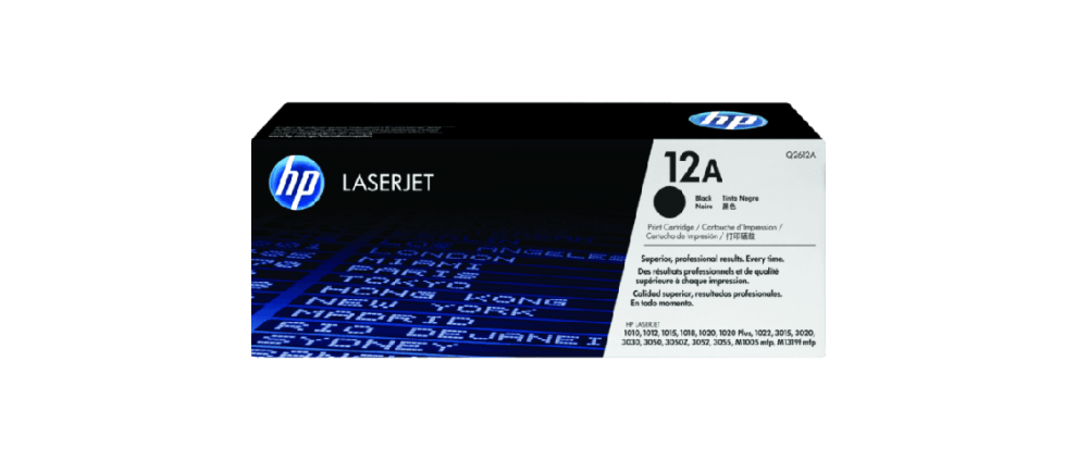 HP 12A Black Laserjet Toner Cartridge /1000/3000